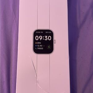 Pink Fitness Smartwatch with Heart Rate & Activity Tracking